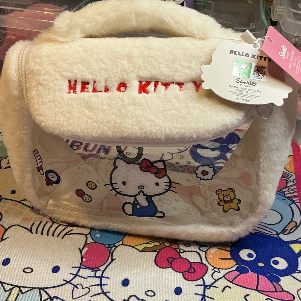 Sanrio Licensed Hello Kitty Plush Bag - White and Red
